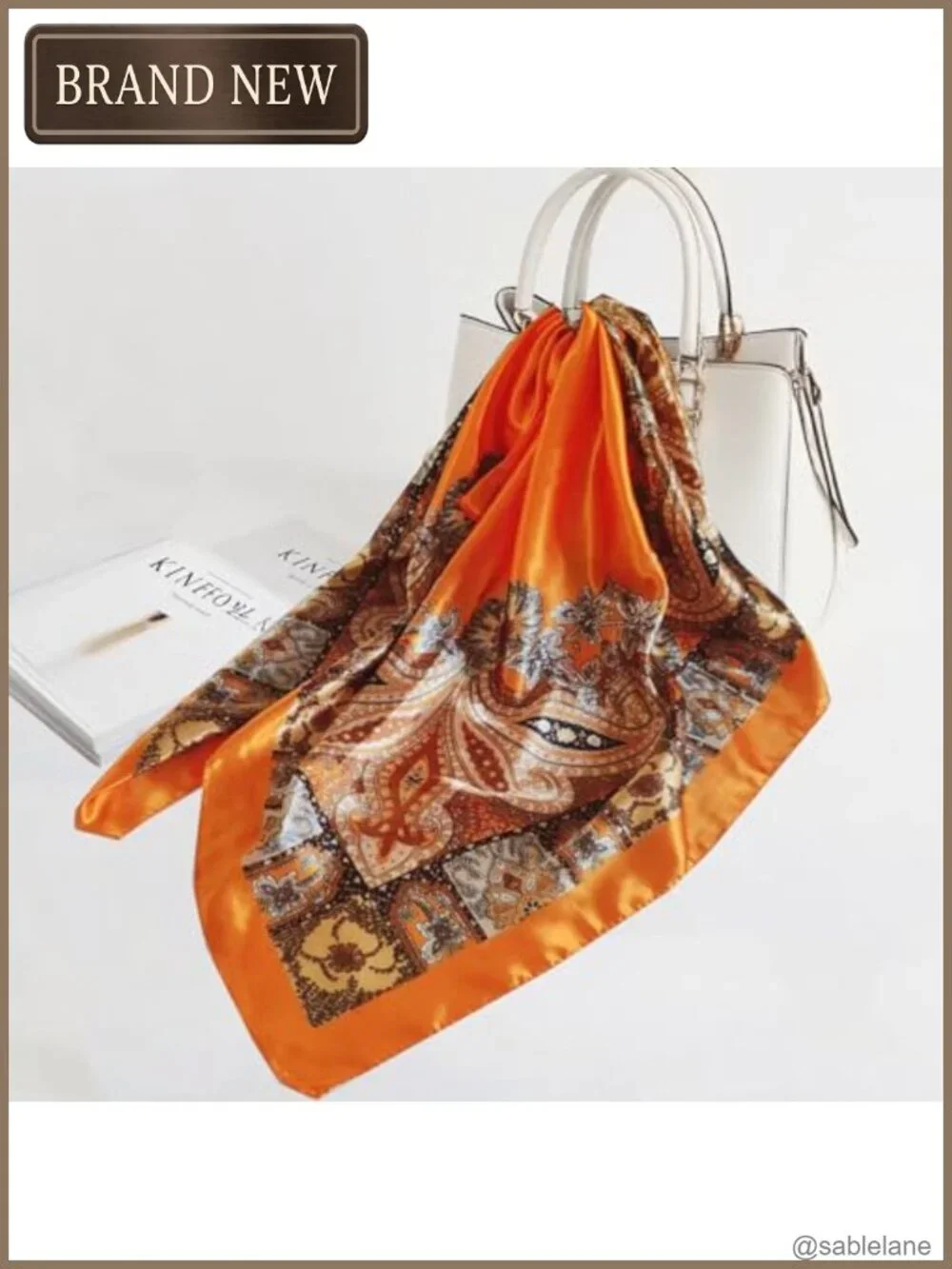 Satin Scarf for Women Large Square Head Wrap Hair Scarf